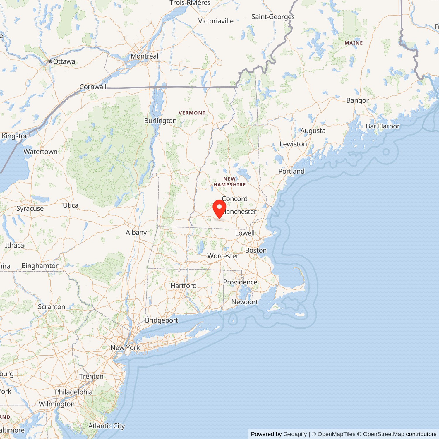 Pack Monadnock Fire Tower State Map