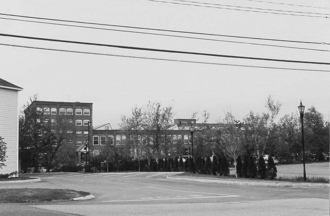 Morley Button Factory, Portsmouth New Hampshire South end of factory from street. 1916 paper building, beater building and store house (2003)