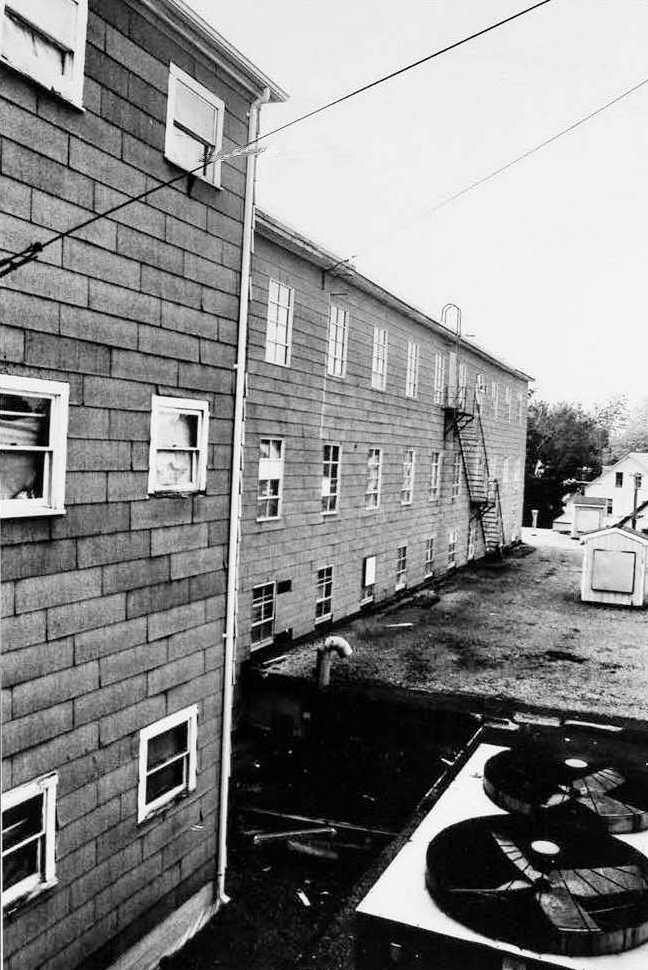 Perkins & Jones Shoe Factory, Rochester New Hampshire View of east elevation of building looking from ell (2005)
