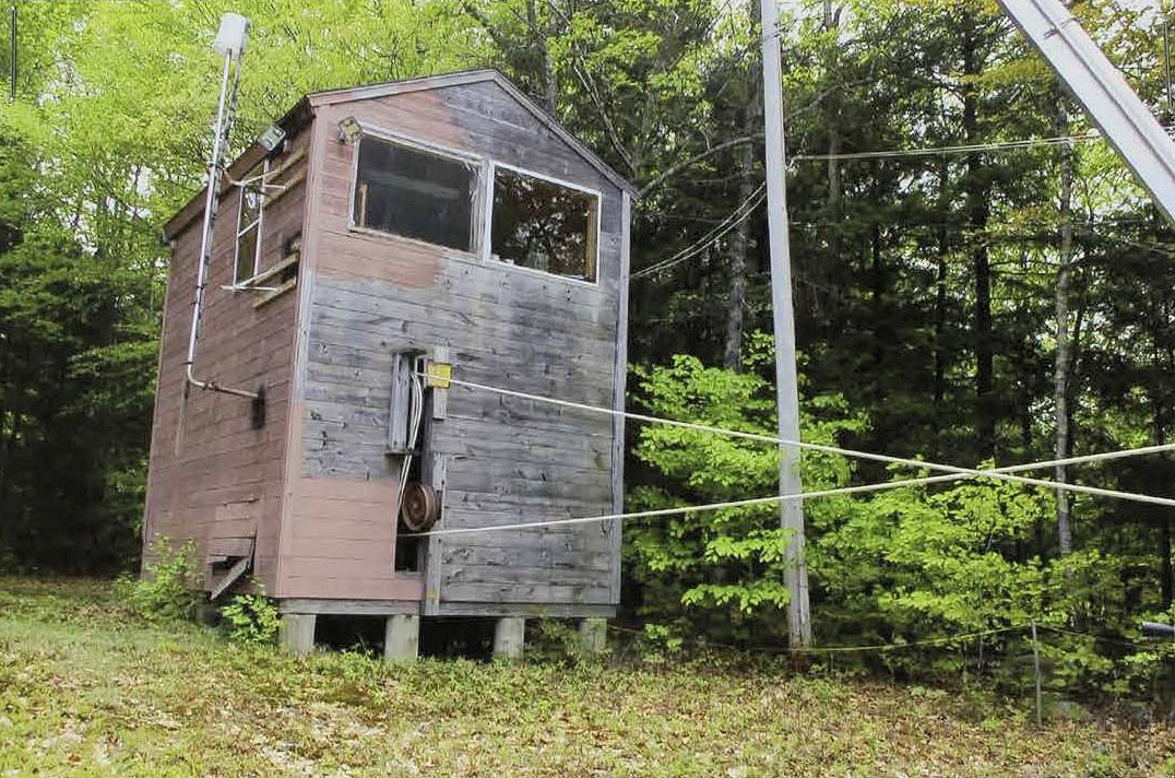 Abenaki Ski Area Wolfeboro, New Hampshire Rope Tow Building at top of ski slope (2015)