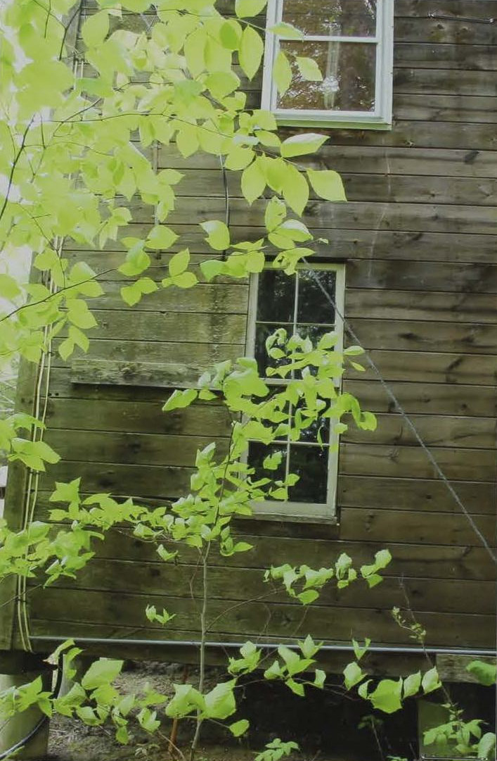 Abenaki Ski Area Wolfeboro, New Hampshire Historic window at northwest corner of Rope Tow building (2015)