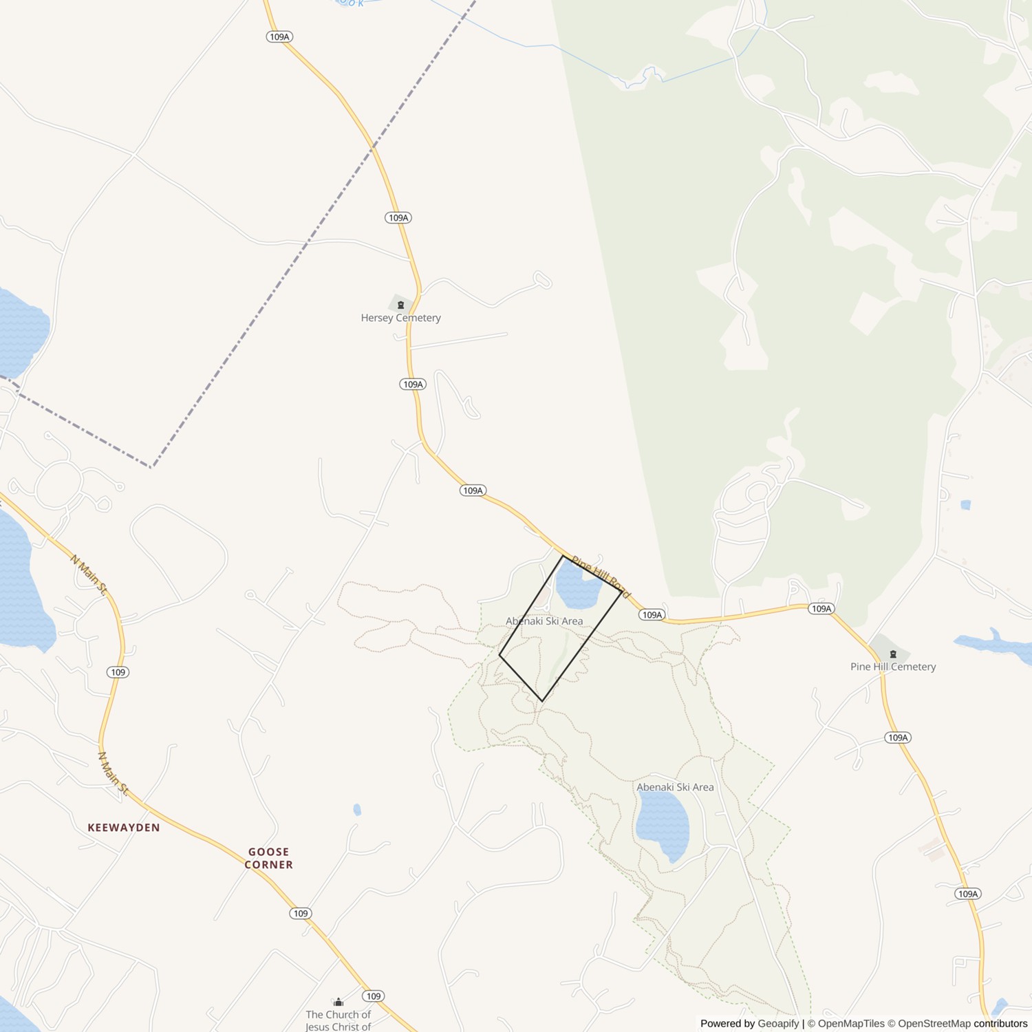 Abenaki Ski Area Wolfeboro Location Map