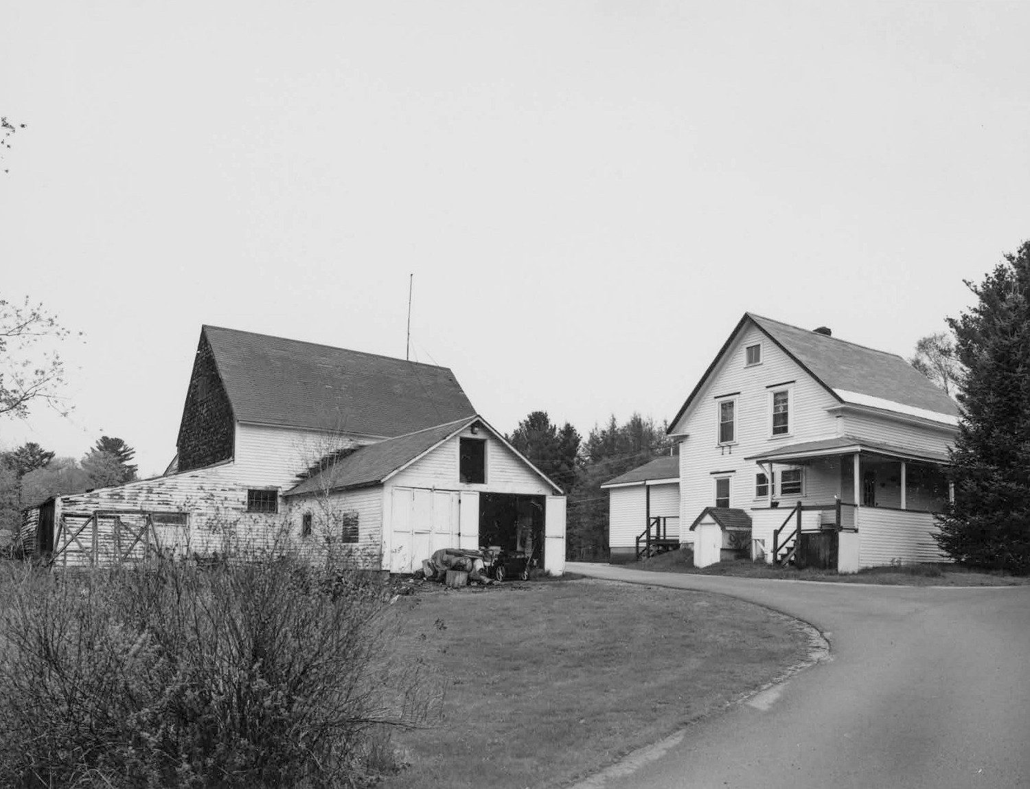 Maple Haven Campground, Woodstock New Hampshire South and east elevations of house and outbuildings (2000)