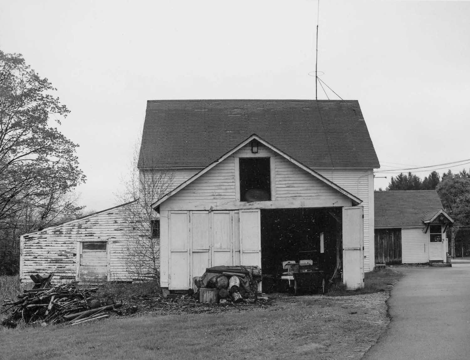 Maple Haven Campground, Woodstock New Hampshire East elevation of barn and tool shed (2000)