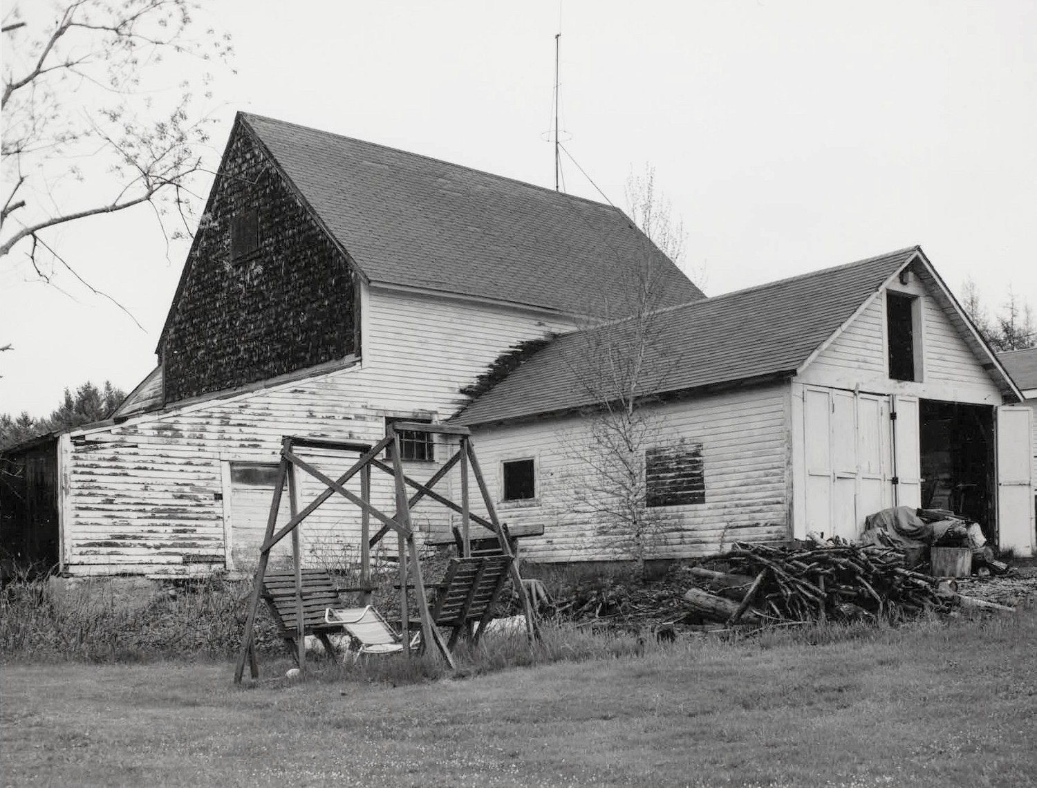 Maple Haven Campground, Woodstock New Hampshire East and south elevations of barn and tool shed (2000)