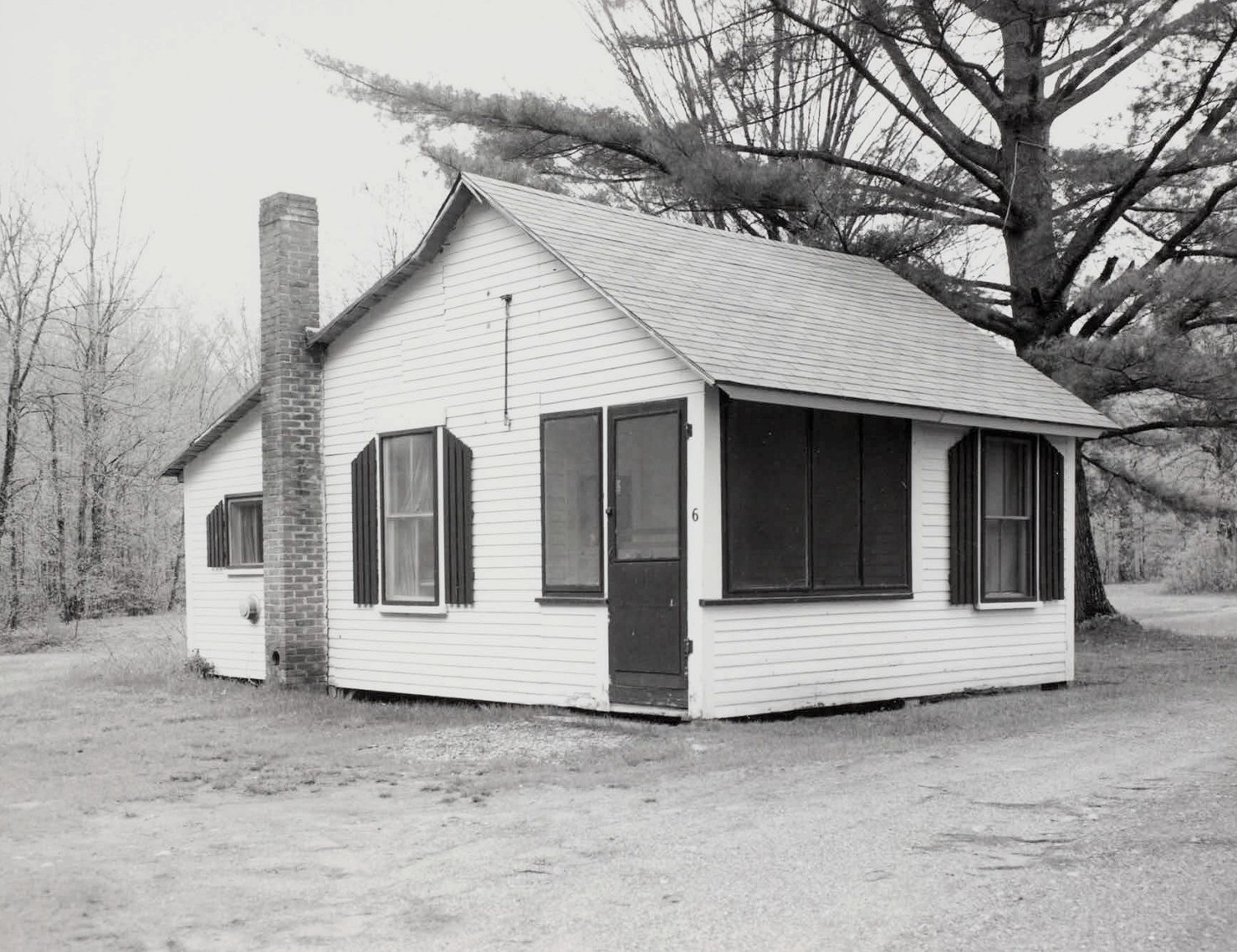 Maple Haven Campground, Woodstock New Hampshire North and east elevations of cabin #6 (2000)