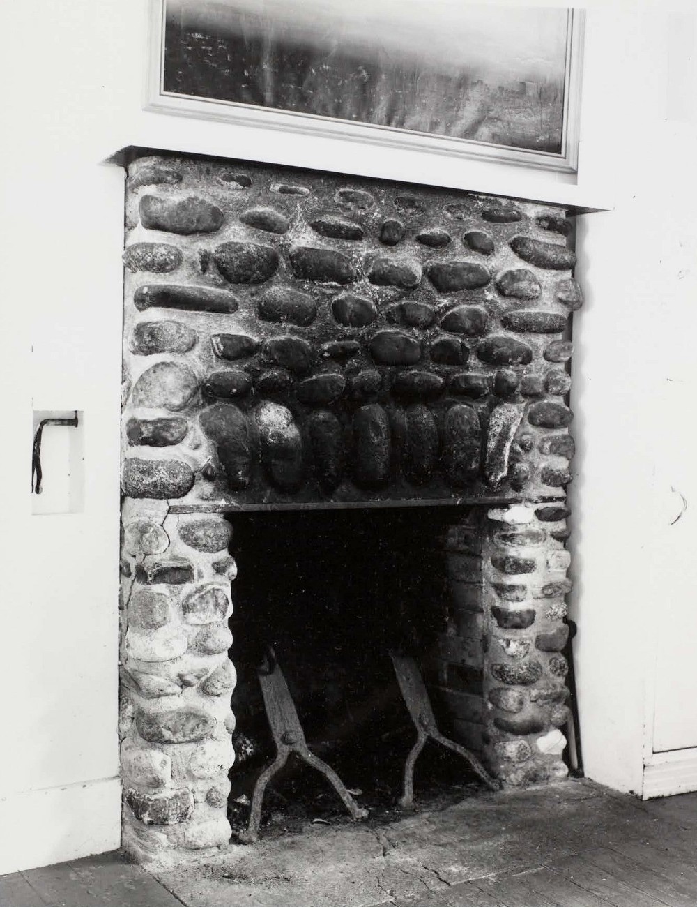 Maple Haven Campground, Woodstock New Hampshire Stone fireplace in cabin #7 (2000)