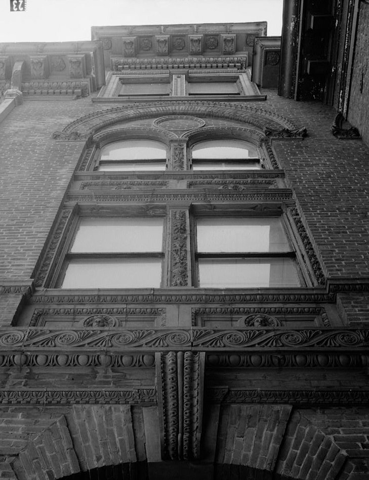 City Hall, Atlantic City New Jersey ALLEY ELEVATION, GENERAL VIEW LOOKING UP FROM KEYSTONE OF FIRST FLOOR WINDOW