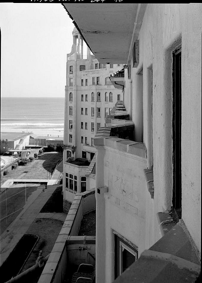 Blenheim Hotel, Atlantic City New Jersey VIEW LOOKING SOUTH ALONG THE BALCONIES OF THE UPPER FLOORS OF THE BLENHEIM HOTEL