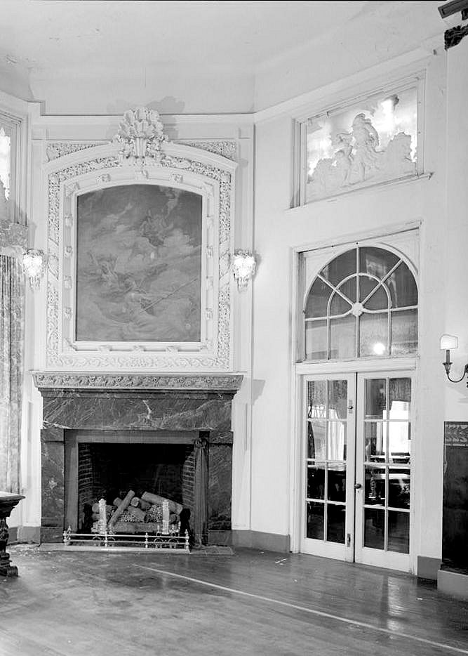 Blenheim Hotel, Atlantic City New Jersey VIEW OF THE MARBLE FIREPLACE AND FRENCH DOORS IN THE EXCHANGE