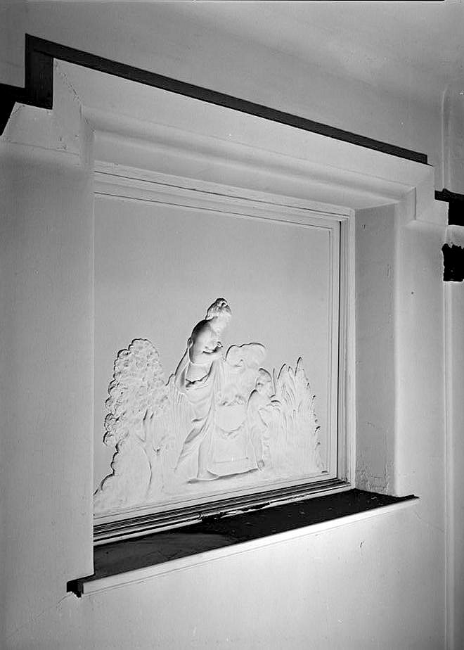 Blenheim Hotel, Atlantic City New Jersey DETAIL OF RECESSED EMBOSSED SCENE