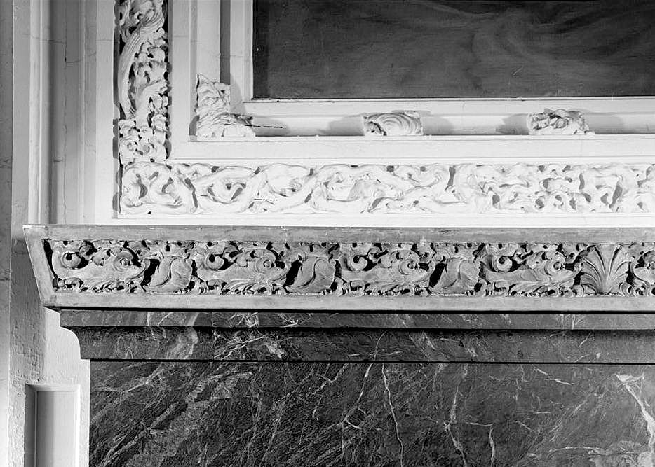 Blenheim Hotel, Atlantic City New Jersey DETAIL OF THE FIREPLACE MANTLE IN THE EXCHANGE