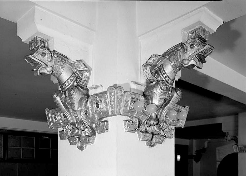 Blenheim Hotel, Atlantic City New Jersey DETAIL OF DECORATIVE PLASTER BEAM BRACKET