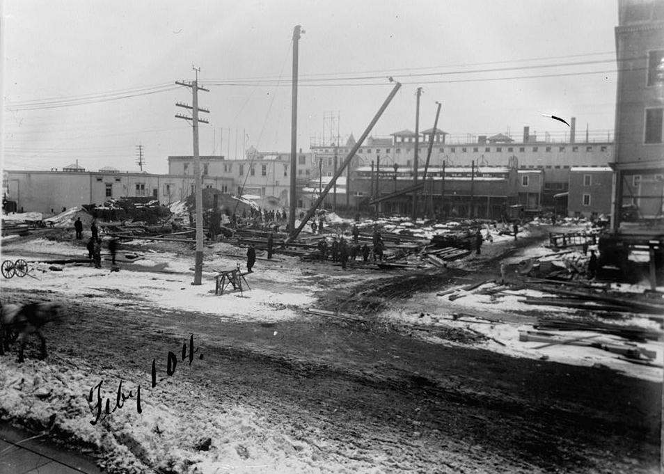 Chalfonte Hotel, Atlantic City New Jersey PHOTOGRAPH SHOWING CONSTRUCTION ON FEBRUARY 1, 1904. ADDISON HUTTON COLLECTION