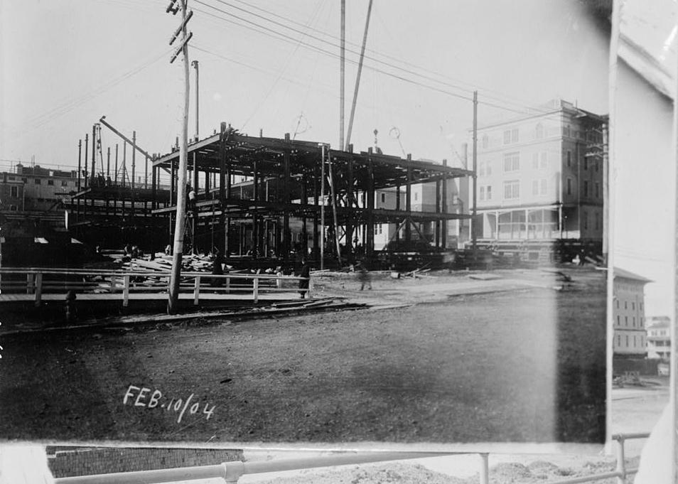 Chalfonte Hotel, Atlantic City New Jersey PHOTOGRAPH OF CONSTRUCTION ON FEBRUARY 10, 1904. ADDISON HUTTON COLLECTION