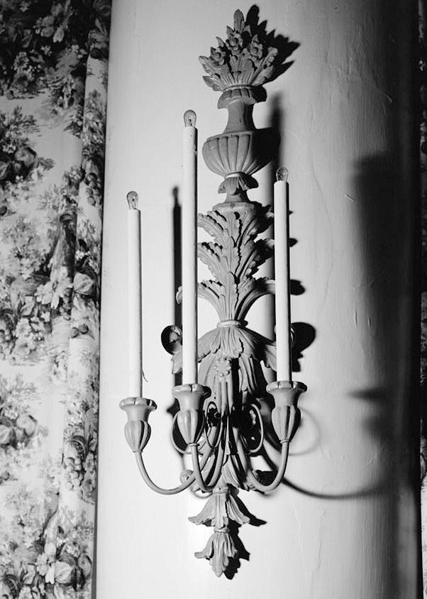 Dennis Hotel, Atlantic City New Jersey DETAIL OF WALL SCONCE IN A DINING ROOM