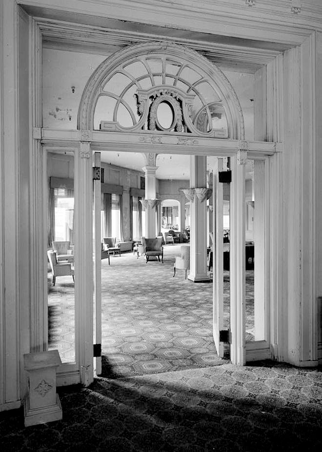 Marlborough Hotel, Atlantic City New Jersey VIEW OF THE PARLOR THROUGH THE DOORWAY FROM THE EXCHANGE
