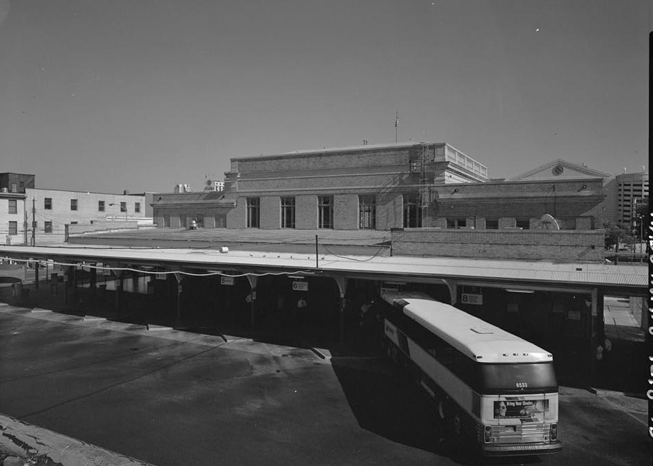 Union Station - Bus Terminal, Atlantic City New Jersey 1995 NORTH REAR OF TERMINAL LOOKING SOUTH