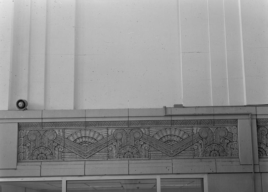 Union Station - Bus Terminal, Atlantic City New Jersey 1995 FIRST FLOOR: DETAIL OF TERRA COTTA BAND ON EAST WALL