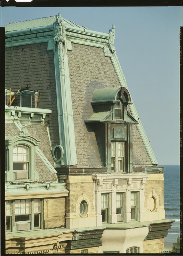 Dennis Hotel, Atlantic City New Jersey DETAIL OF END BAY ON EAST WING, WEST ELEVATION OF ROOF