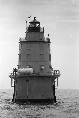 Miah Maull Shoal Lighthouse, Delaware Bay New Jersey 1988 Looking South