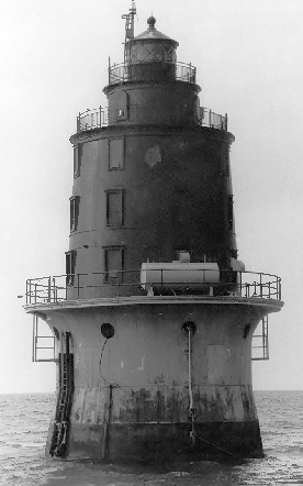 Miah Maull Shoal Lighthouse, Delaware Bay New Jersey 1988 Looking Southwest