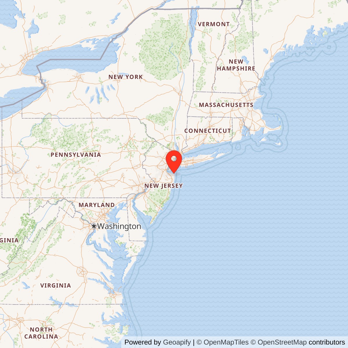 Navesink Light Station - Twin Lights Lighthouse State Map