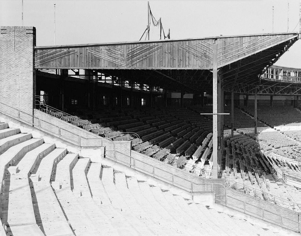 Roosevelt Stadium, Jersey City New Jersey 1984 GRANDSTAND ROOF, SOUTHEAST ELEVATION