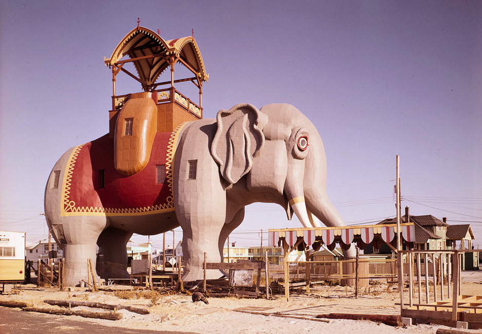 Margate Elephant - Lucy, Margate City New Jersey 1977 South elevation