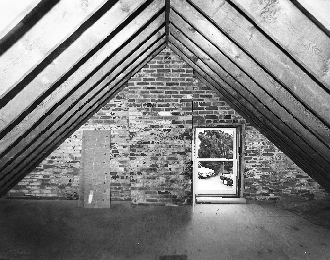 East Point Lighthouse, Maurice River New Jersey 1995 Attic level near center, view of east end.