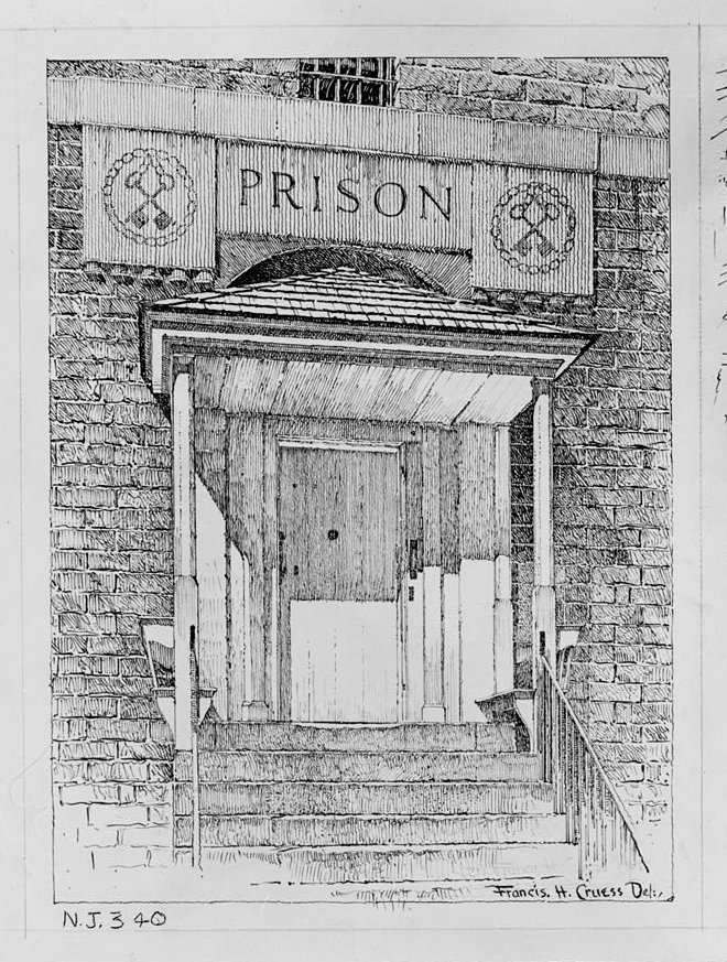 Burlington County Prison, Mt. Holly New Jersey Taken from drawing sheet  