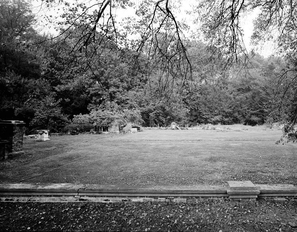 Drumthwacket Mansion and Gardens, Princeton New Jersey East end main parterre (1984)