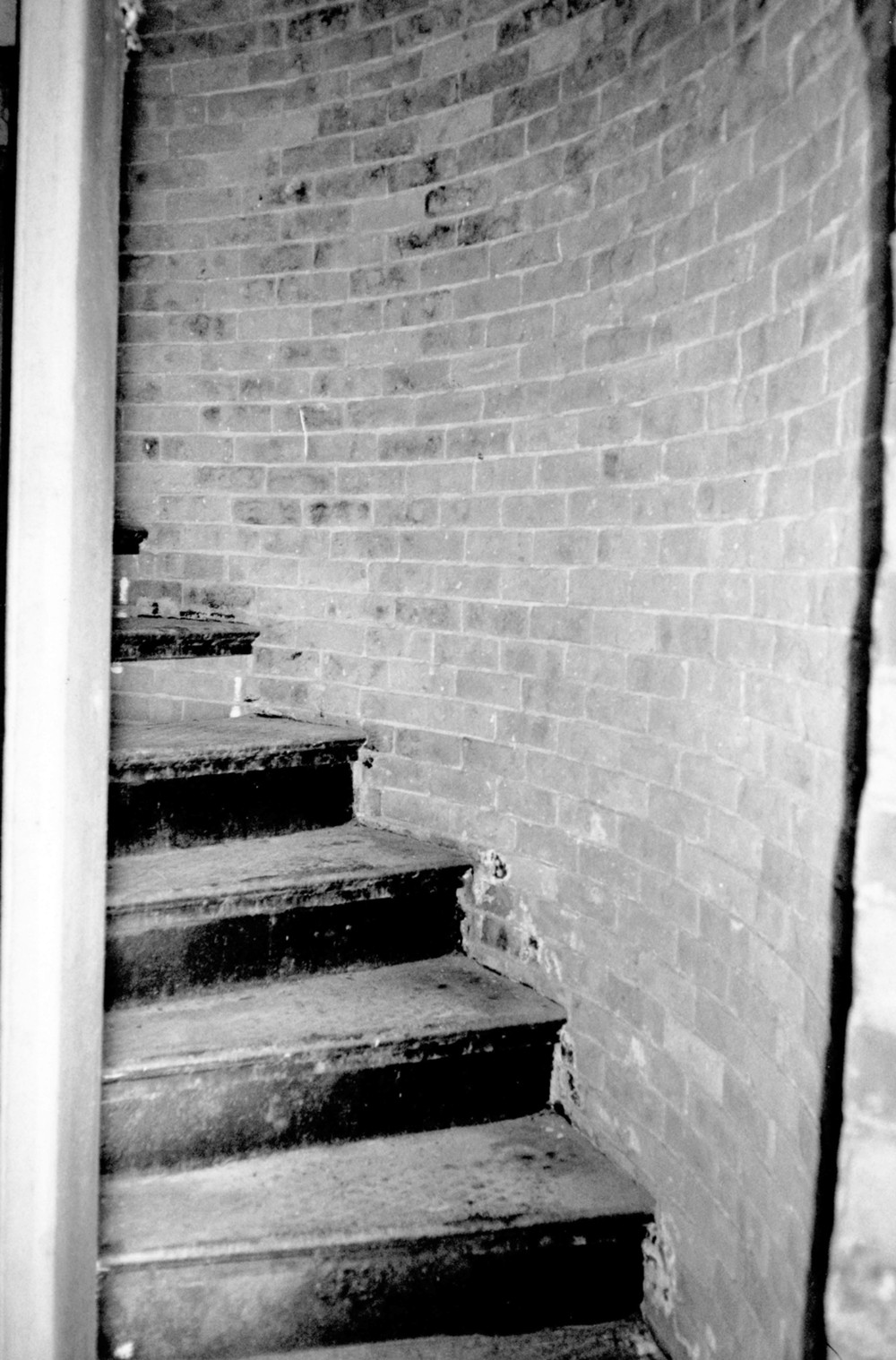 Great Beds Light Station, South Amboy New Jersey Stairway showing brick lining on wall (2003)