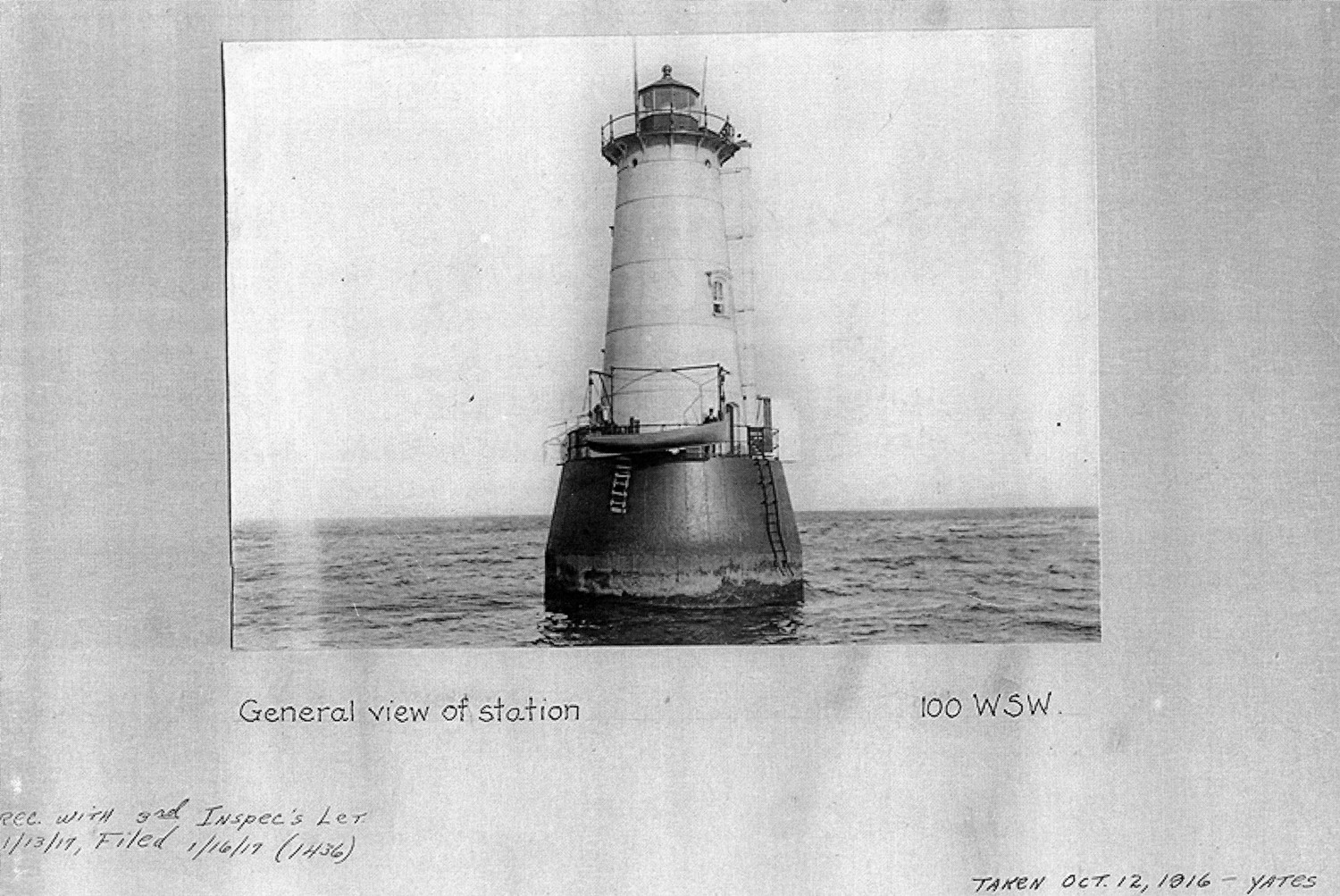 Great Beds Light Station, South Amboy New Jersey Looking east-northeast (1916)