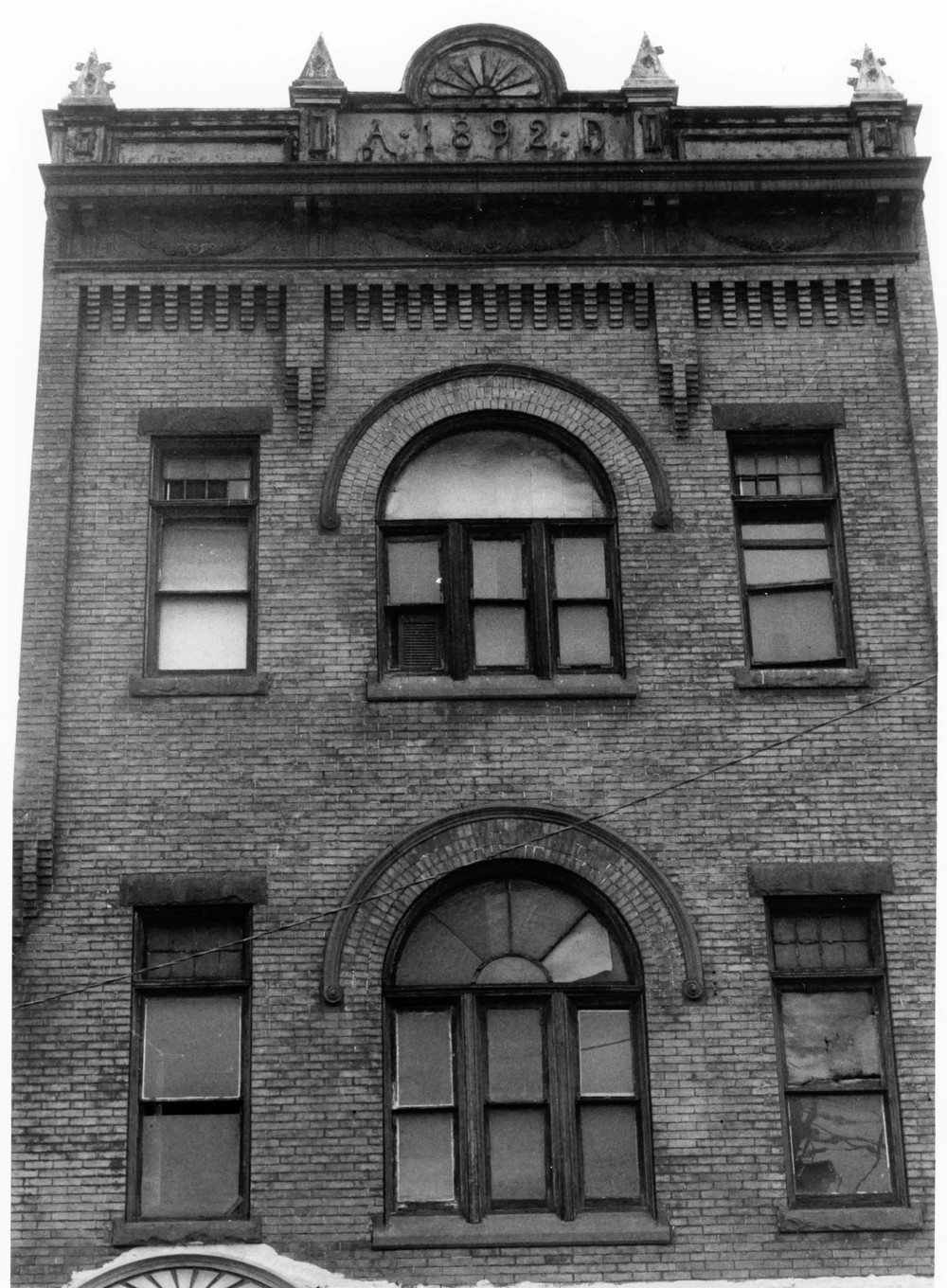 In and Out Social Club, Trenton New Jersey West Facade - Second and Third Stories (1987)