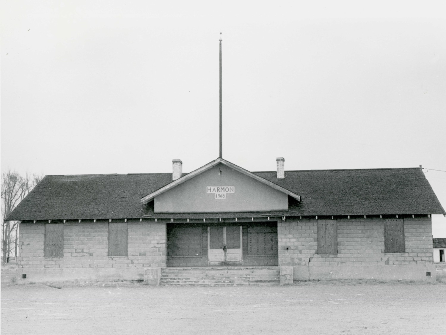 Harmon School, Fallon Nevada Front elevation looking north (1989)