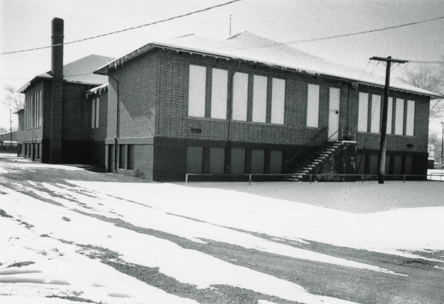 Oats Park Grammar School, Fallon Nevada North end and rear of building (1990)