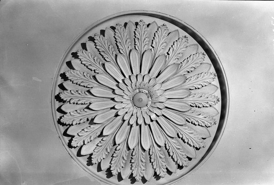 Bartow-Pell Mansion, Bronx New York 1936 DRAWING ROOM CEILING CENTER.