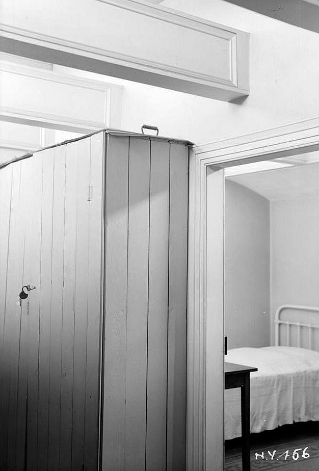 Bartow-Pell Mansion, Bronx New York 1936 ATTIC HALL ROOM AND BEAM TREATMENT.