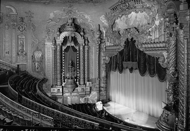 Fox Theatre, Brooklyn New York PROSCENIUM AND PART OF AUDITORIUM NORTHEAST WALL FROM BALCONY