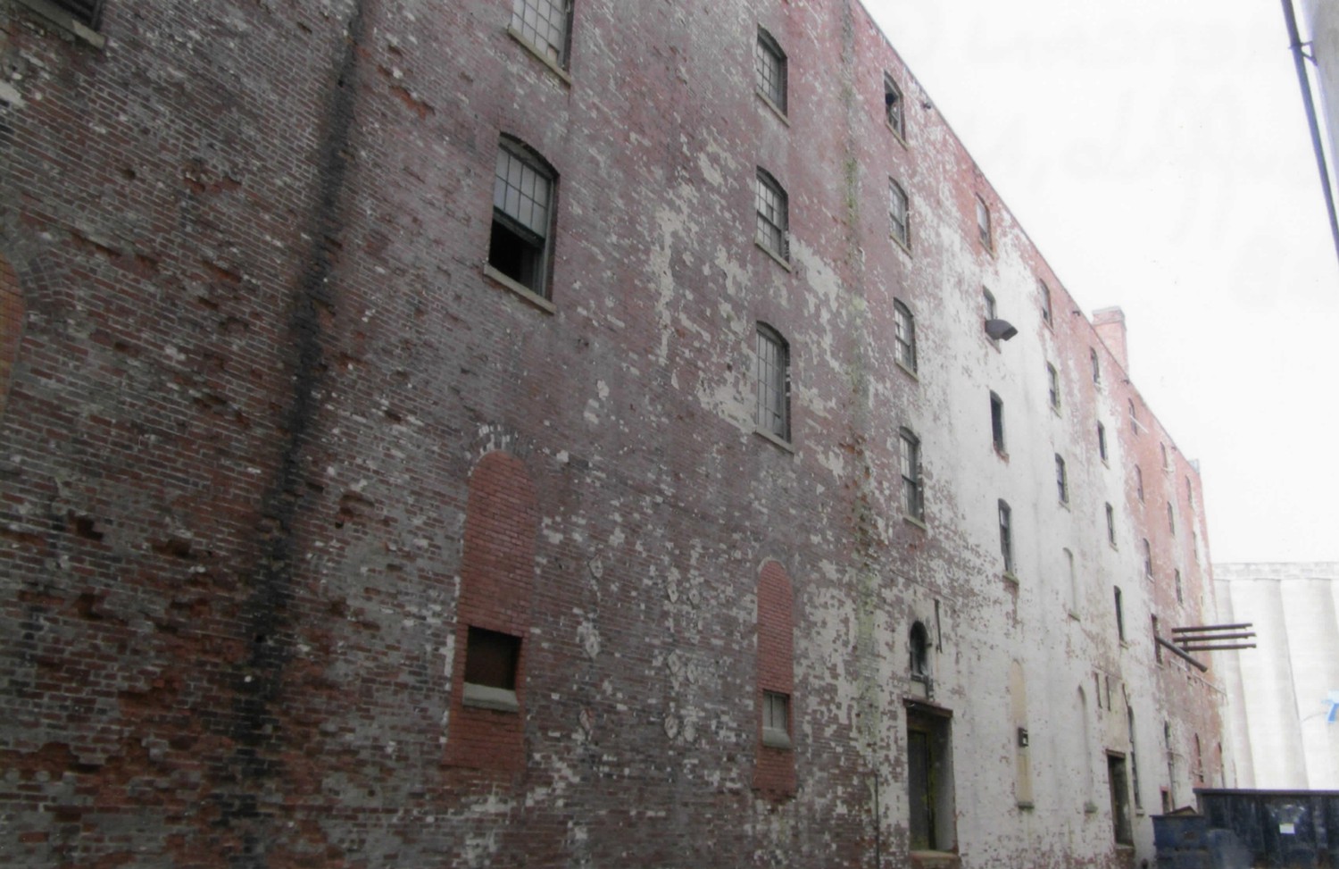 American Grain Complex, Buffalo New York East elevation flour warehouse looking northwest (2012)
