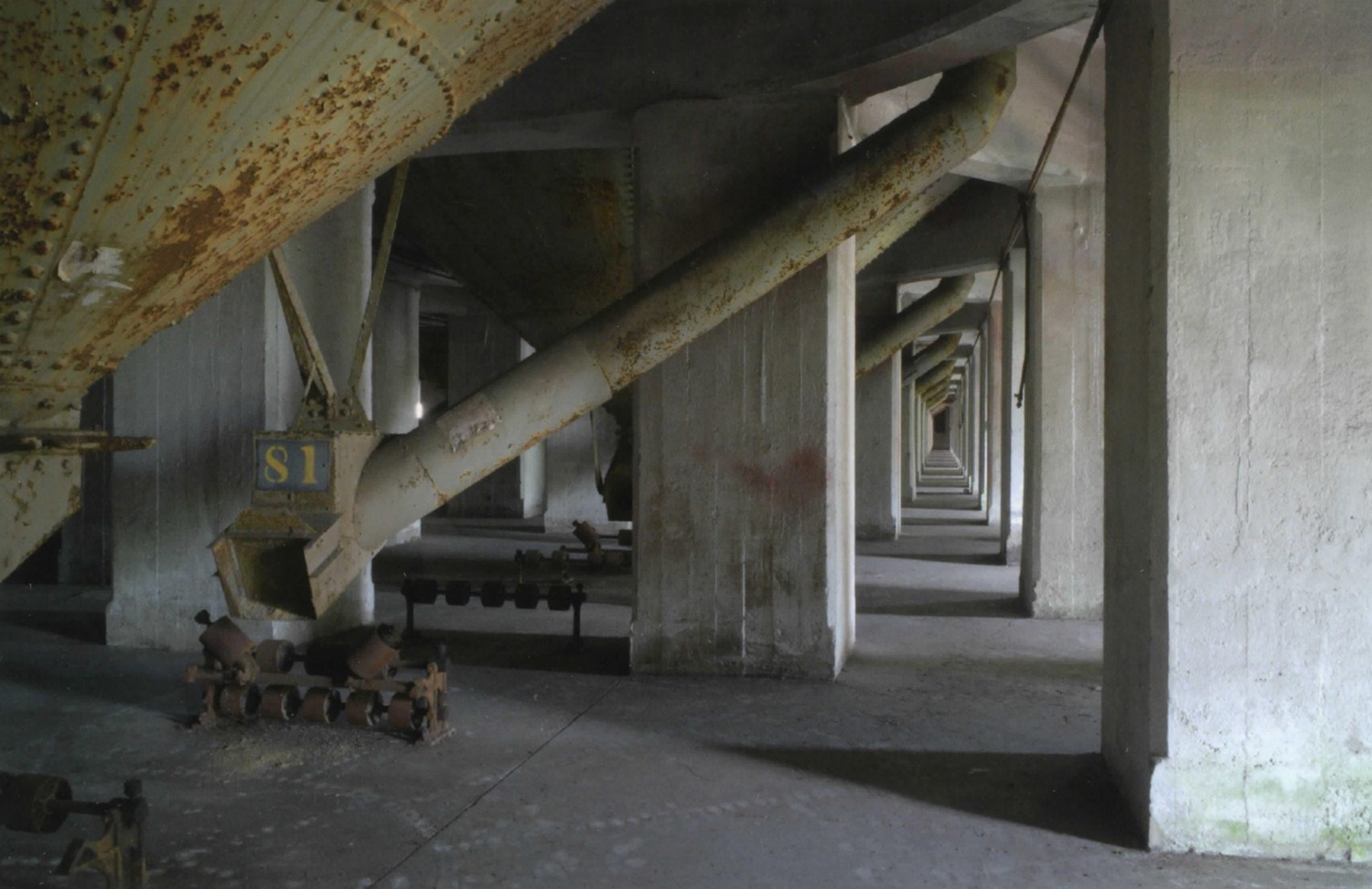American Grain Complex, Buffalo New York Interior mainhouse, basement level looking south. (2012)