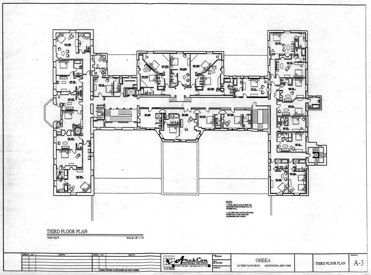 Oheka - Otto H. Kahn Estate, Cold Springs Hills New York Third Floor Plan (2002)