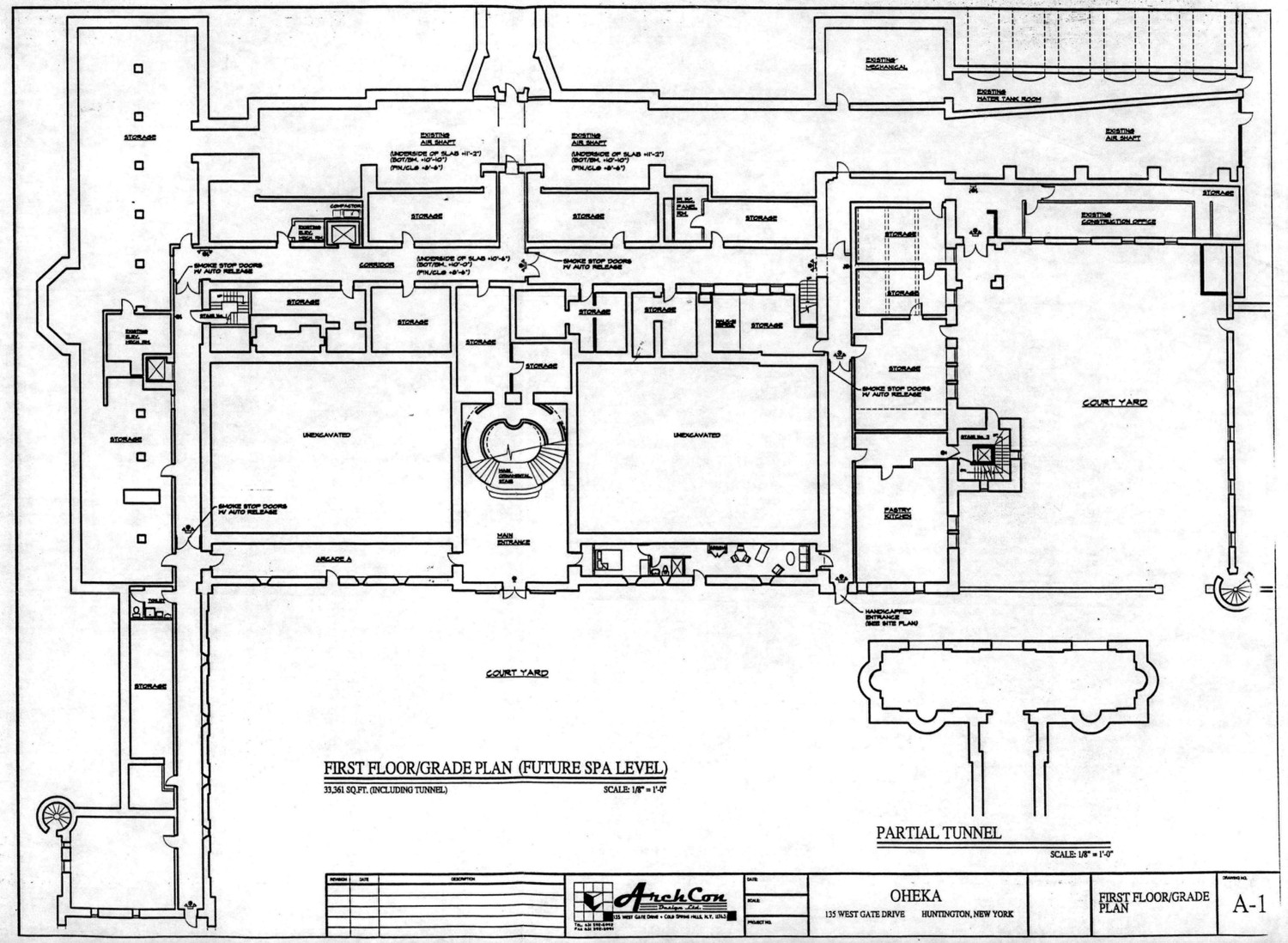 Oheka - Otto H. Kahn Estate, Cold Springs Hills New York First Floor Plan (2002)