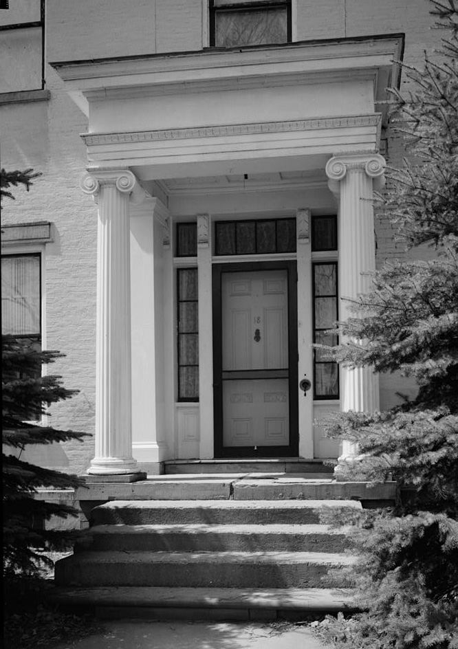 Jedediah Barber House, Homer New York MAIN ELEVATION, DETAIL OF FRONT DOORWAY 
