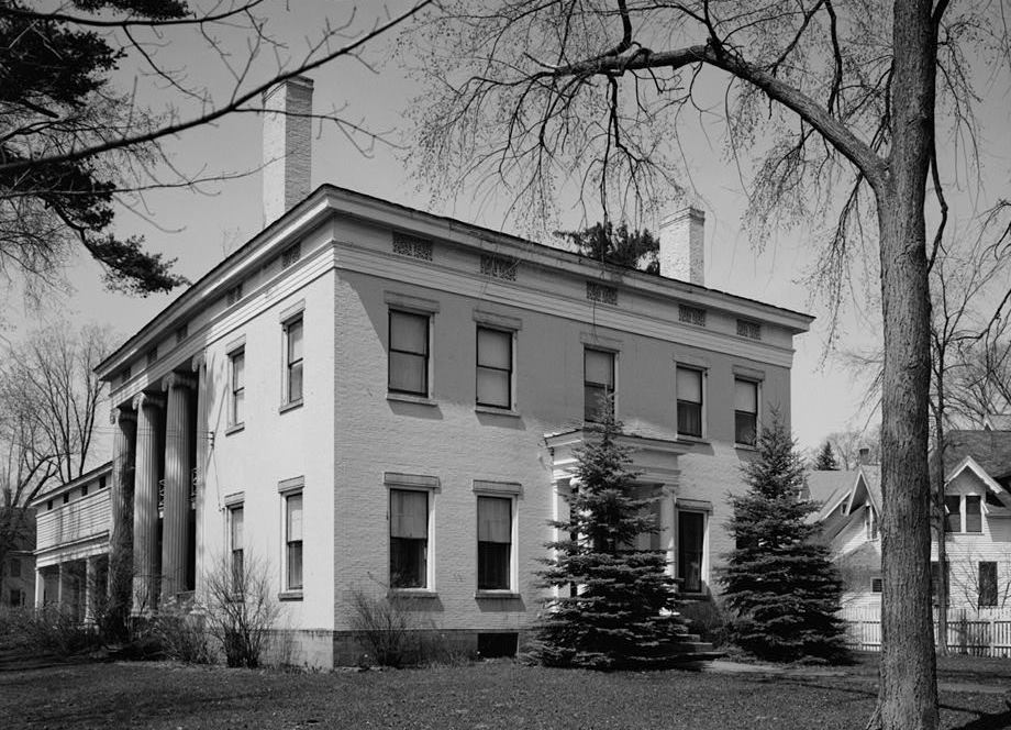 Jedediah Barber House, Homer New York PERSPECTIVE VIEW OF MAIN AND SOUTH ELEVATIONS 