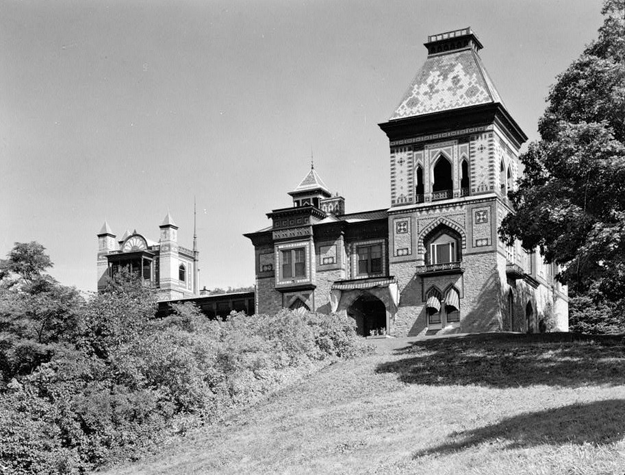Olana - Frederic Edwin Church House, Hudson New York GENERAL VIEW, FROM SOUTHWEST 1969