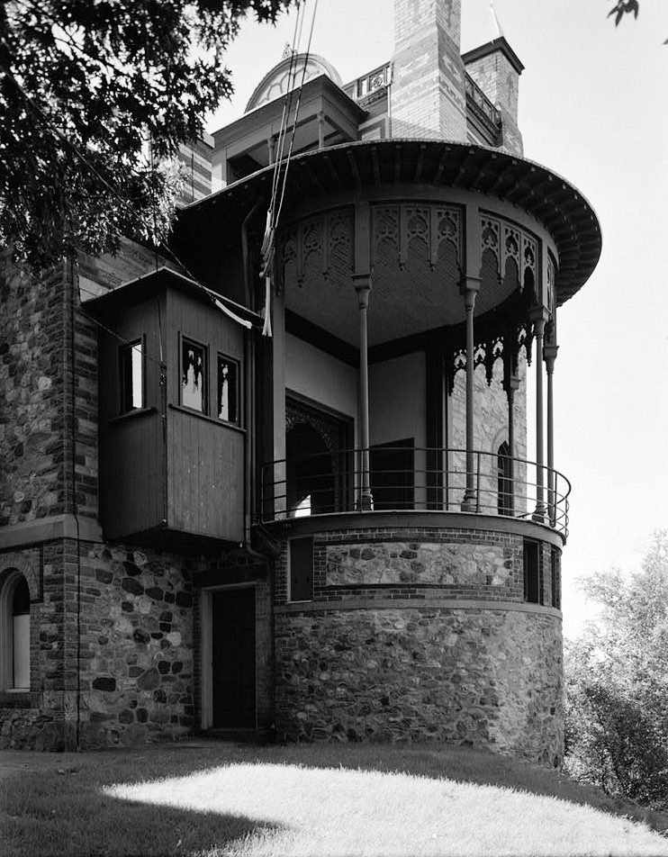 Olana - Frederic Edwin Church House, Hudson New York STUDIO PORCH, FROM NORTH 1969