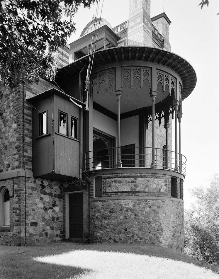 Olana - Frederic Edwin Church House, Hudson New York STUDIO PENTHOUSE AND STUDIO WINDOW, FROM EAST 1969