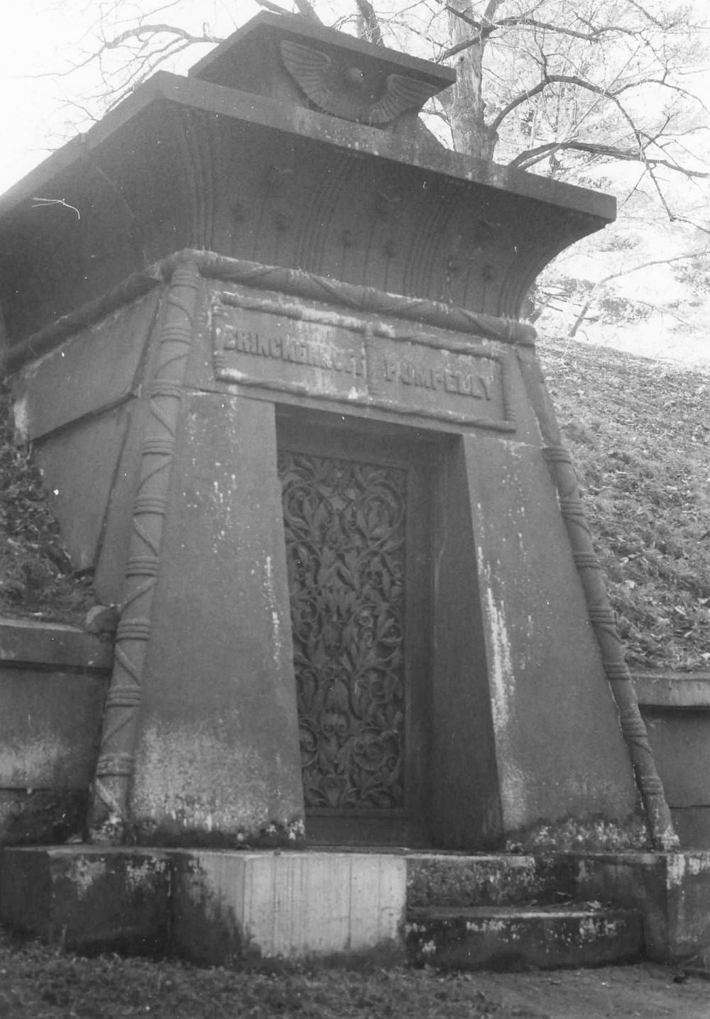 Albany Rural Cemetery, Menands New York Egyptian Revival mausoleum: section 18 (1977)